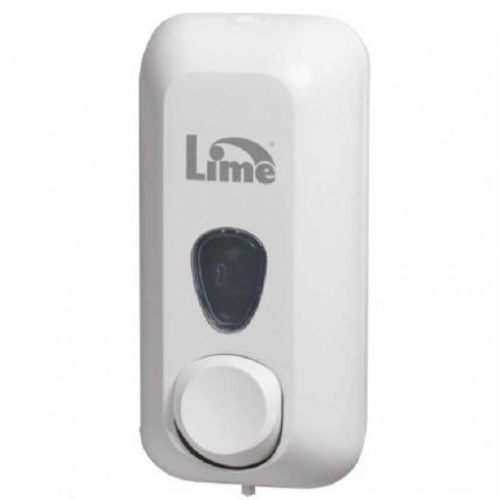 Диспенсер Lime для жидкого мыла 0,6л, заливной, белый