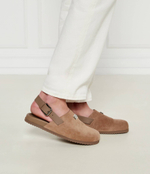 Кожаные мюли Dolce & Gabbana - коричневый(A80402 A4434)