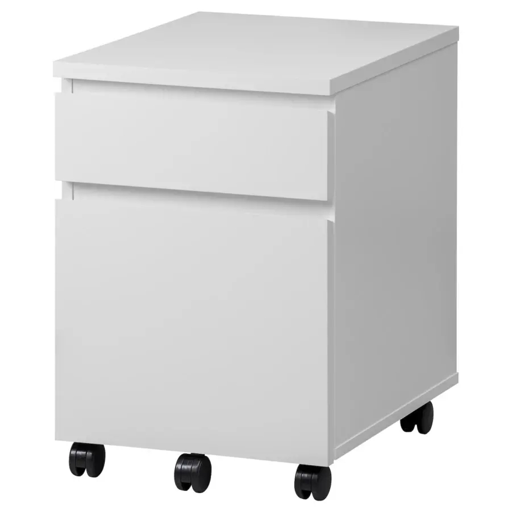 Комод на колёсиках - IKEA MALM/МАЛЬМ ИКЕА, 59х51х42 см, белый
