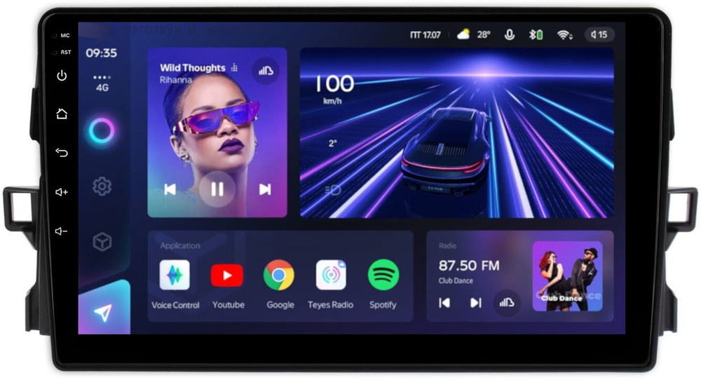 Магнитола для Toyota Auris 2006-2012 - Teyes CC3L на Android 10, 8-ядер, CarPlay, 4G SIM-слот