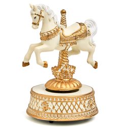 МУЗЫКАЛЬНАЯ СТАТУЭТКА "КАРУСЕЛЬ-ЛОШАДКА" 11,9Х11,1Х17,2 СМ