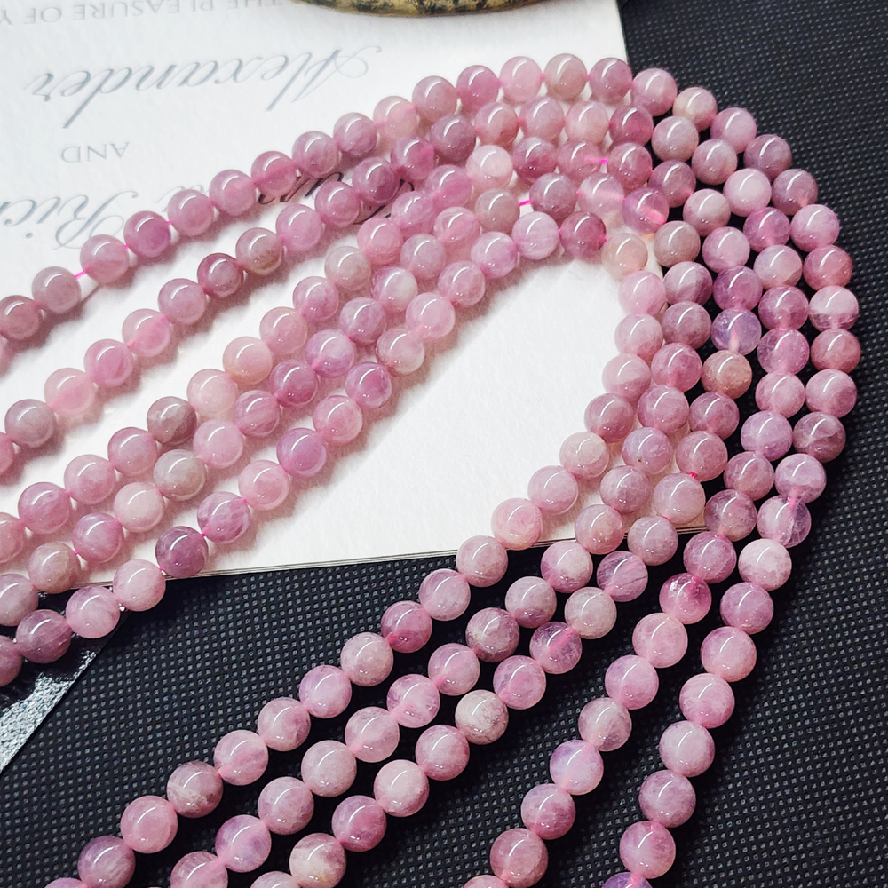 Розовый кварц, бусины шар 8.4 - 8.7мм, РЕДКИЙ, Мадагаскар