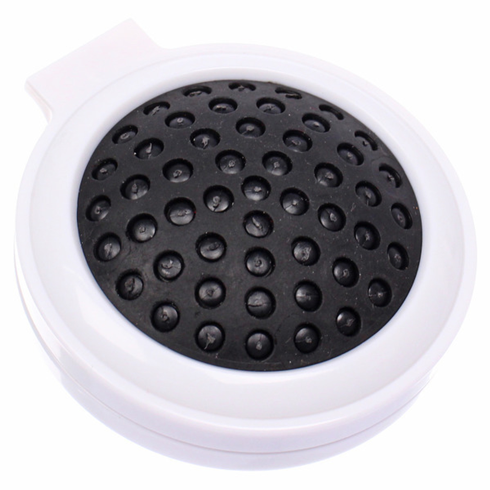 Расчёска массажная складная с зеркалом «БАМБИ БУМ», цвет белый, d-6.5см (пакет с подвесом)