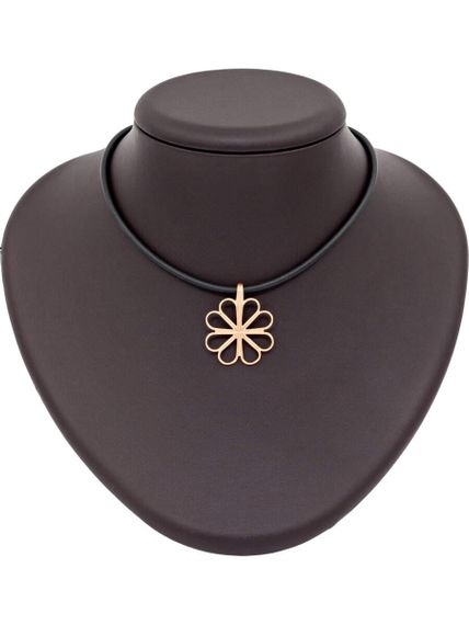 Подвеска «Клевер» из серебра с позолотой на постаменте