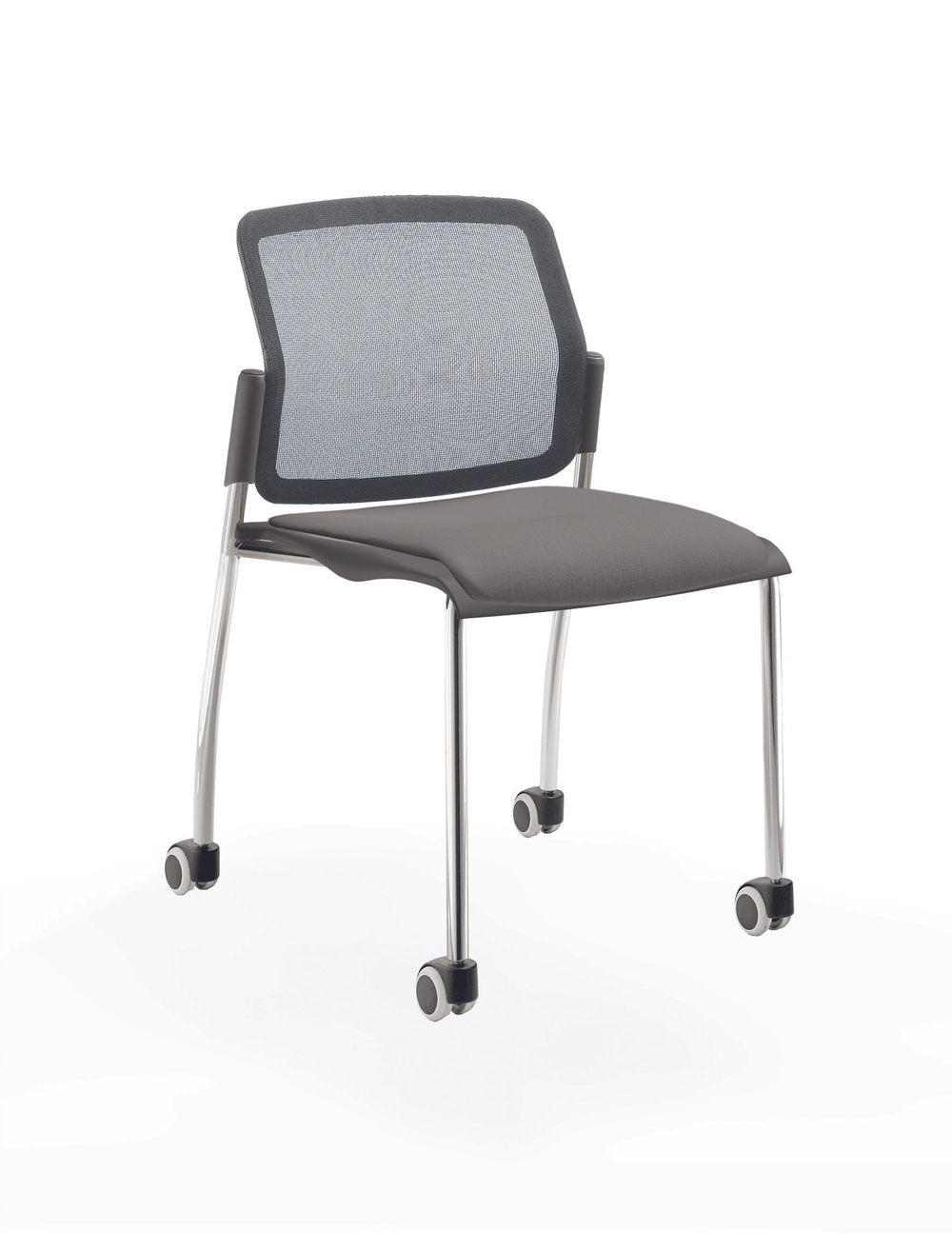 Movie стул со спинкой-сеткой на 4 ногах и колесах