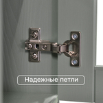 Шкаф витрина 132х39х192, Лена, стеклянная, трехдверный, массив сосны, буфет для кухни, для посуды, эвкалипт, Dipriz