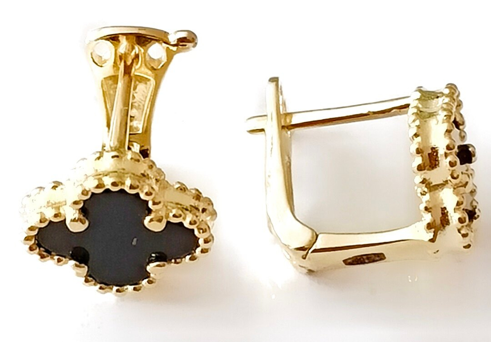 Серьги из серебра с позолотой