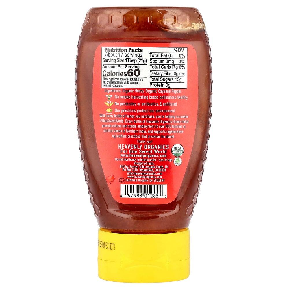Heavenly Organics, 100% органический горячий мед, 340 г (12 унций)