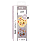 Набор пустышек латексных BIBS Liberty Colour, 2 шт. - Strawberries - Pale Butter Mix 0-6 месяцев