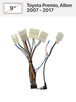 Переходная рамка 9" и комплект проводов для Toyota Premio, Allion 2007 - 2017