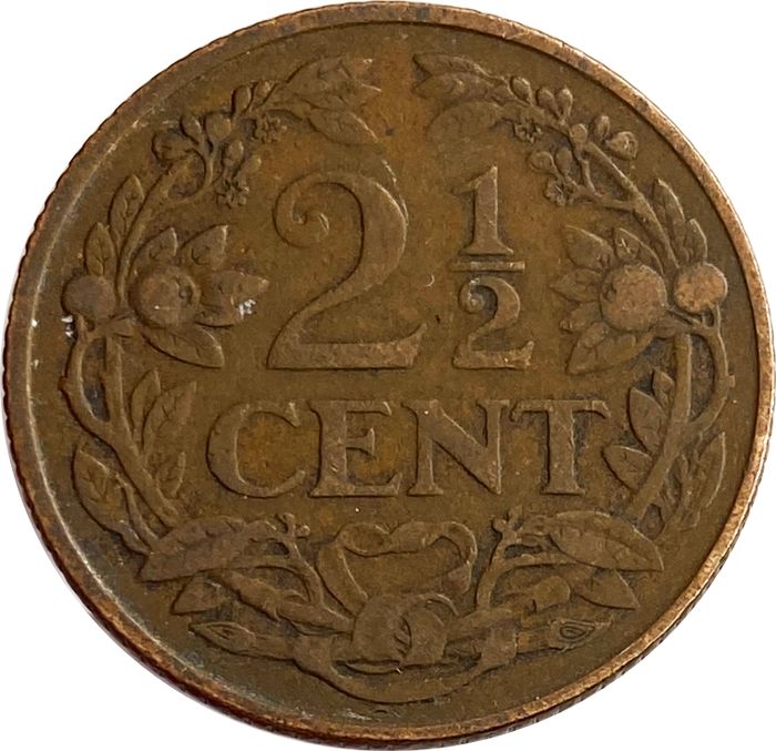 2 1/2 цента 1913 Нидерланды