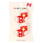 Зажимы для волос 2шт "Новогодний носок" (JINRE TRAVEL)