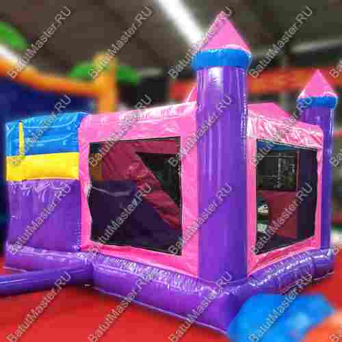 Коммерческий батут "Башня розовой феи", 4*3*4 м