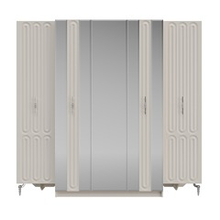 Шкаф 5 двер "Галакси" сатин серебро