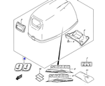 Наклейка Suzuki 9.9 / 15 (61435-95L20-000)