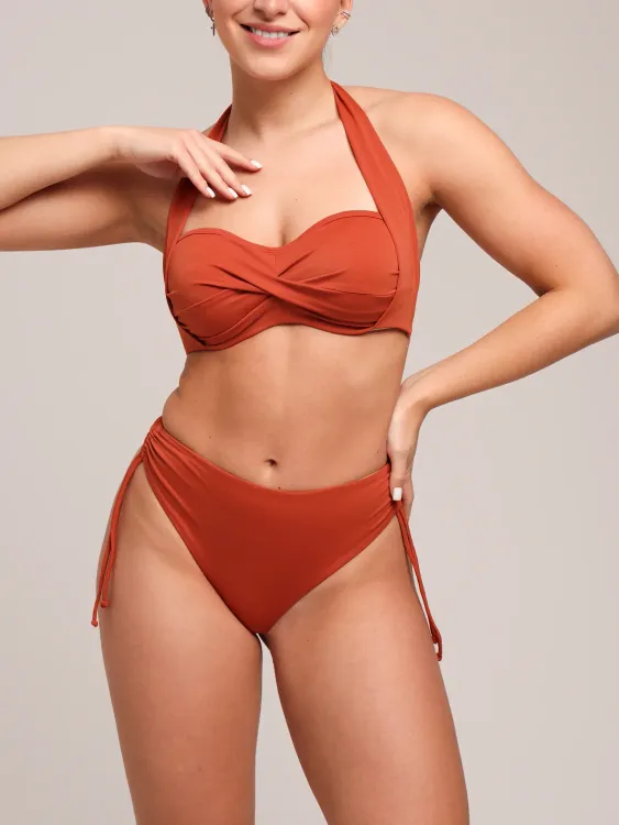 Плавки Zebra танга на завязках (карамель)