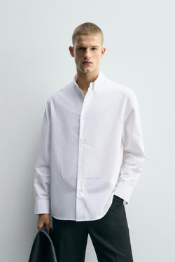 ZARA РУБАШКА SLIM FIT, БЕЛЫЙ