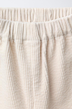 ZARA ВЕЛЬВЕТОВЫЕ БРЮКИ BAGGY, ЭКРЮ