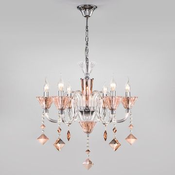 Люстра подвесная 311/6 хром/тонированный хрусталь Strotskis Lorita Bogate's