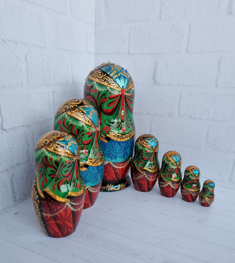 Матрешка "Сказка о золотом петушке" 7 мест