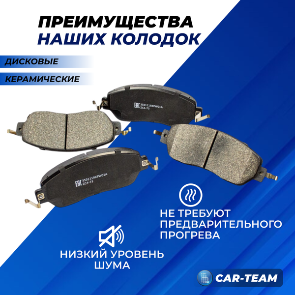Колодки тормозные передние (керамические) Haval H9, Tank 300, Great Wall Poer (арт. ZCP-1146)