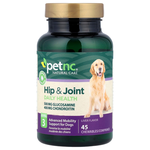 petnc NATURAL CARE, добавка для бедер и суставов, уровень 3, со вкусом печени, 45 жевательных таблеток