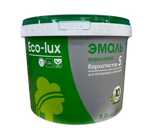 ЭМАЛЬ "ECO-LUX" Д/ФАСАДОВ И ИНТЕРЬЕРОВ "РАДУГА-113" ГЛ 9Л