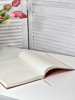 Блокнот А4 200л. (400страниц) в клетку без рамки Красный (К44-875КБР)