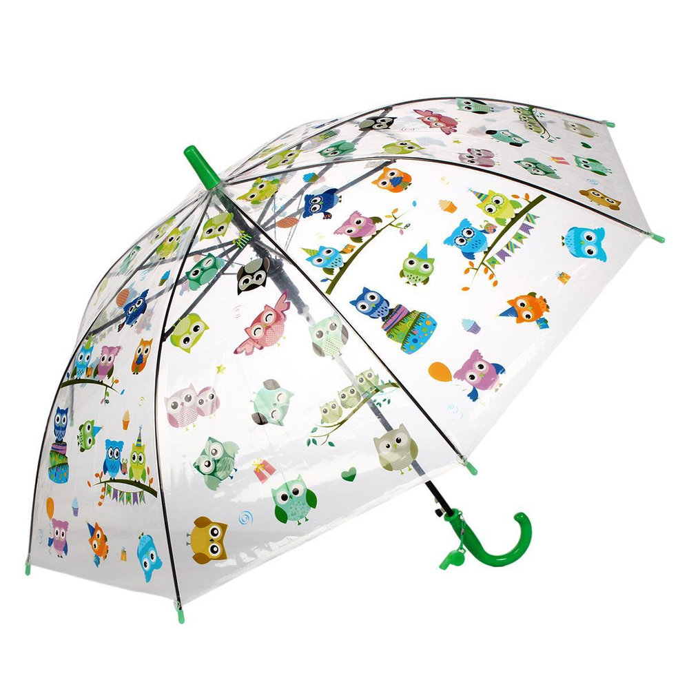 Зонт Совушким4 микс рисунков, д-50 см, длина 62 см, с-30184
