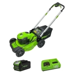 Аккумуляторная газонокосилка Greenworks GD40LM48SPK4 40В (1 x 4 Ач, Быстрое ЗУ) нож 48 см, 2517407U4F