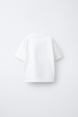 ZARA БАЗОВАЯ ФУТБОЛКА, БЕЛЫЙ