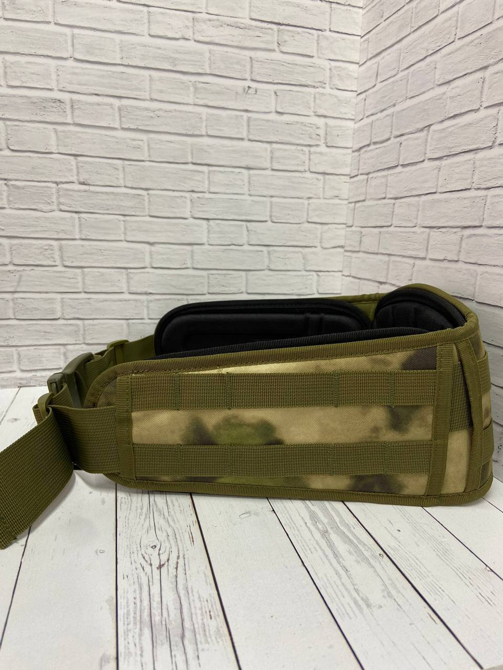 Тактический боевой пояс с MOLLE-системой / мох