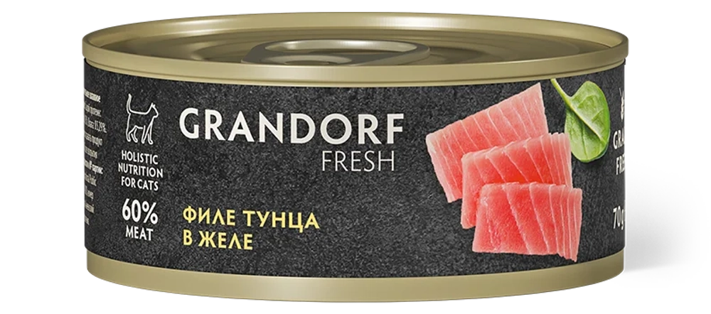 Консервы Grandorf Fresh для взрослых кошек (Филе тунца в желе)
