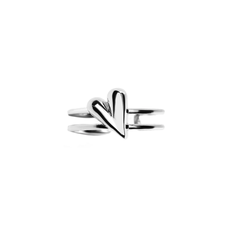 Кольцо с Сердцем – Серебро