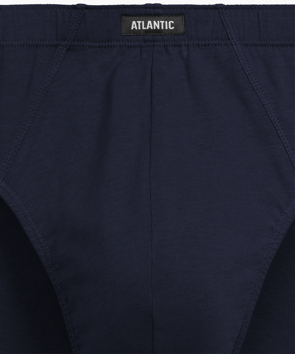 Мужские трусы слипы классика Atlantic, набор 3 шт., хлопок, океан + тёмно-синие + коричневые, 3MP-205