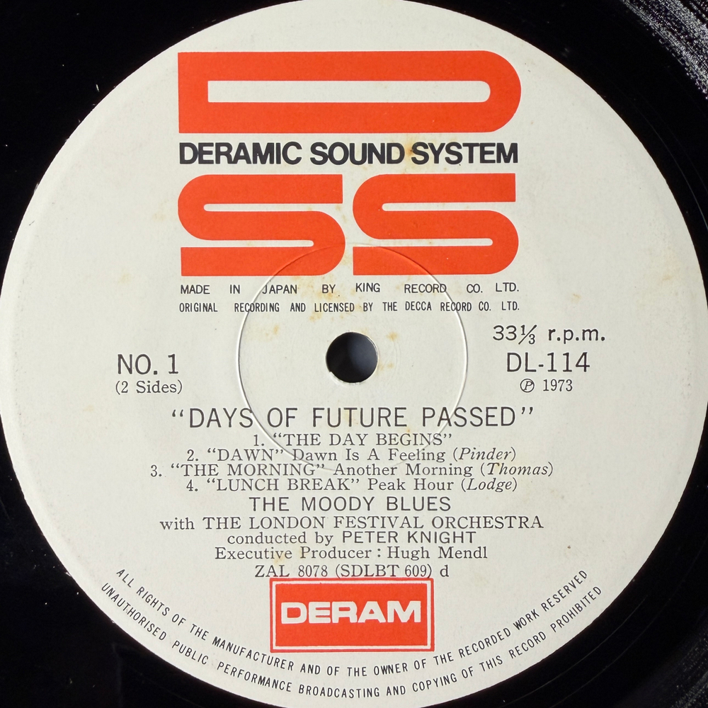 The Moody Blues ‎– Days Of Future Passed (Япония 1973г.) Т