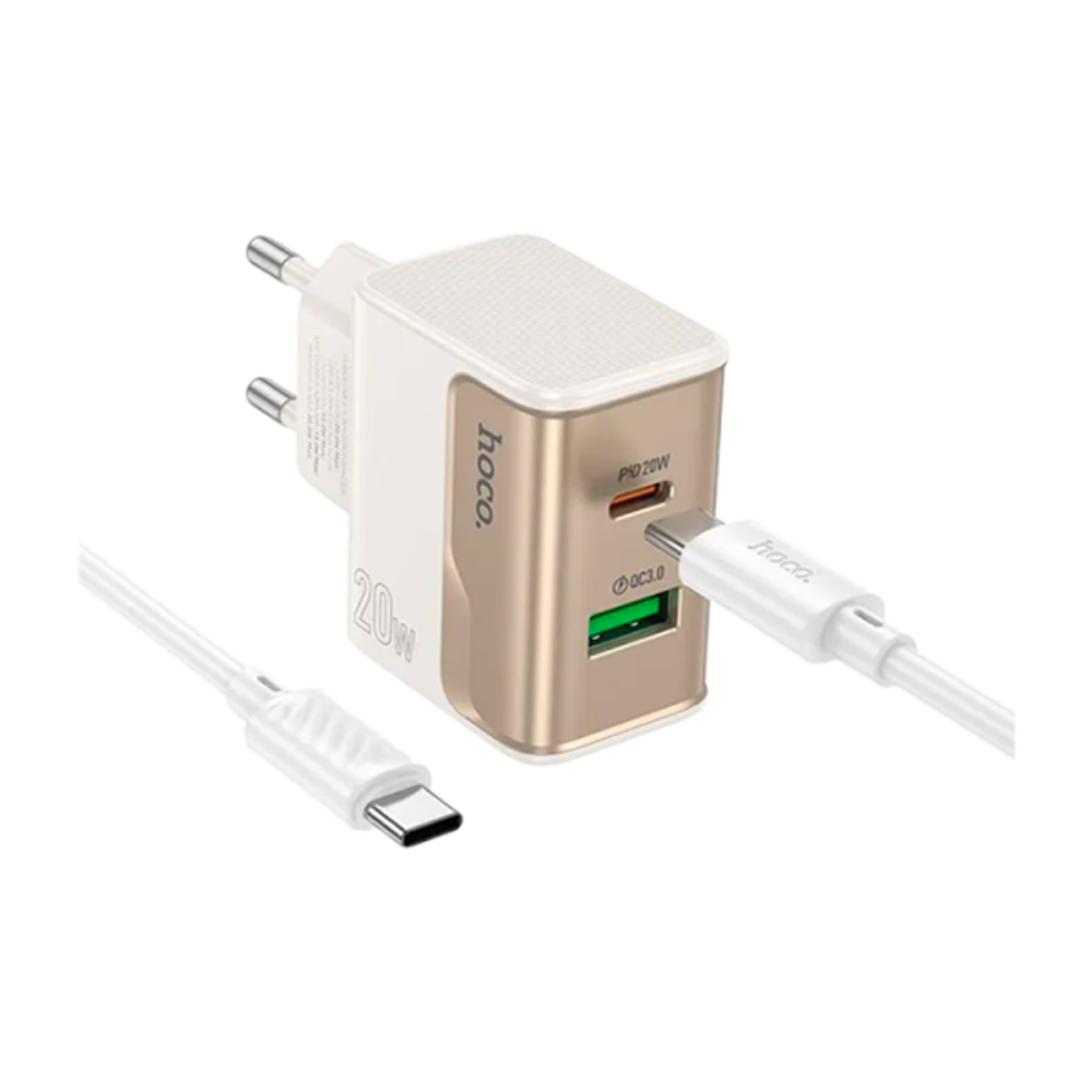 Зарядное уст.Hoco CS71A 1USB+1Type-C 3.0A (сетевое)