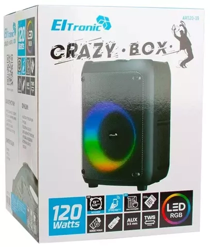 Напольная колонка CRAZY BOX ELTRONIC 120 с TWS (20-39) black