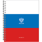ТЕТРАДЬ ОБЩАЯ 96 ЛИСТОВ НА МЕТАЛЛИЧЕСКОМ ГРЕБНЕ “РОССИЯ”