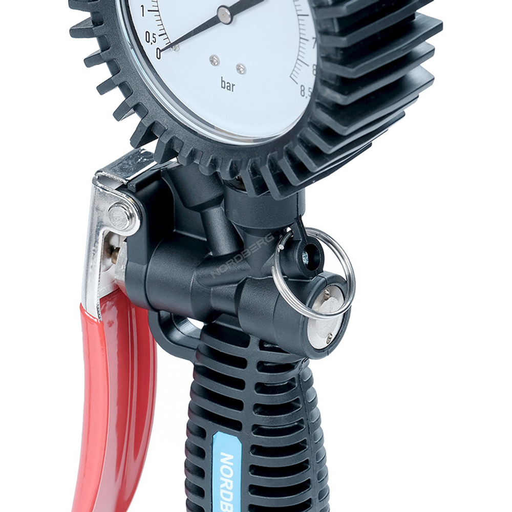 NORDBERG (TI62) Пистолет для подкачки колес с жидкостным манометром 80 мм