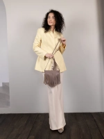 Сумка через плечо маленькая с бахромой