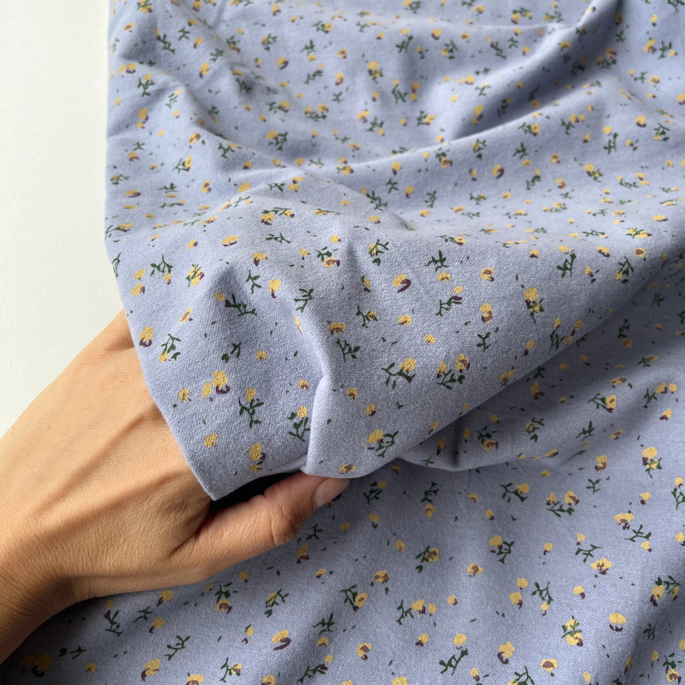 Фланель Жёлуди на голубом