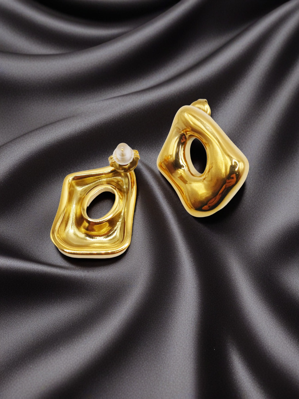 Серьги-гвоздики Ромб