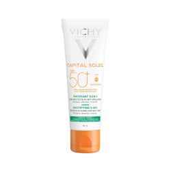 Vichy Capital Soleil Ежедневный матирующий уход для жирной проблемной кожи 3-в-1 SPF50+, 50 мл