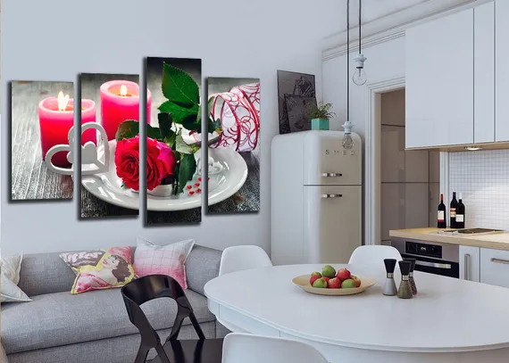 Модульная картина "Свеча любви"