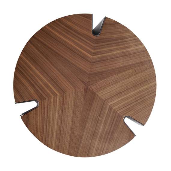 Журнальный столик Angel Cerda 2113, Ø90х36 см, орех