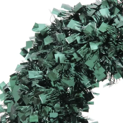 Венок декоративный TINSEL «Изящное сияние» 38 см, Изумруд