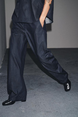 ZARA ДЖОГГЕРЫ ДЕНИМ — ZW COLLECTION, СИНИЙ