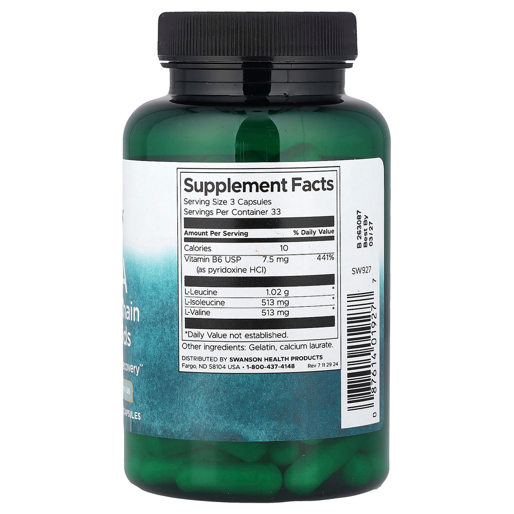 Swanson, BCAA`` 100 капсул