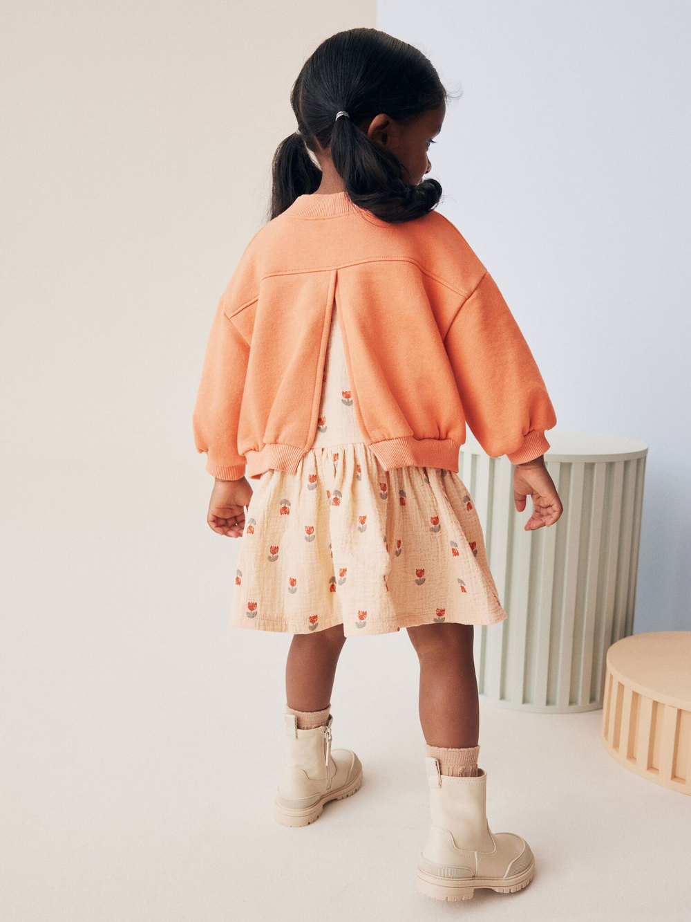 Платье для девочки Next 429-318, Персиковый